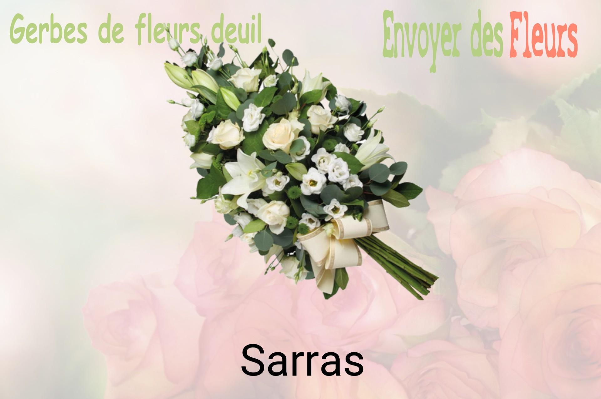 Gerbe de fleurs de deuil livrée à Sarras